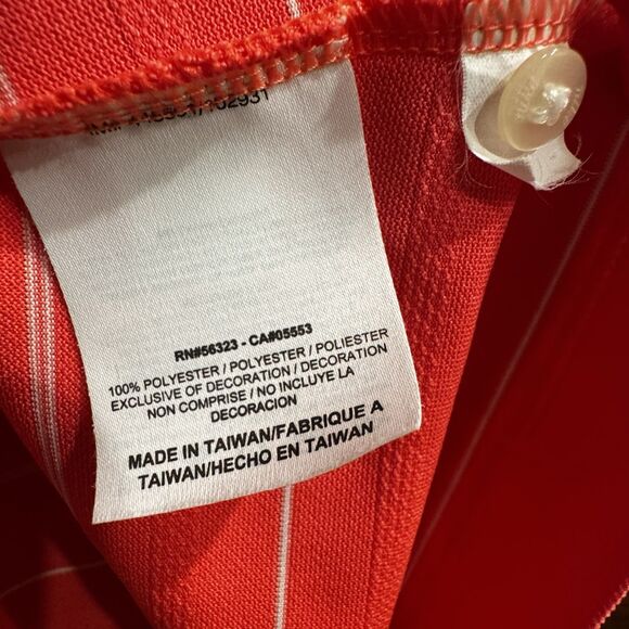 Nike Golf Women’s Active Dri-fit Coral White Striped Polo Tank Top Medium - Picture 10 of 10